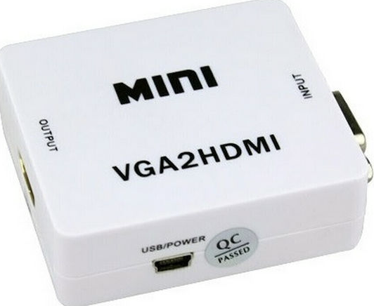 Adaptor Q JC145 Mini Convertor VGA La HDMI Full HD 1080p Video Si Audio Stereo